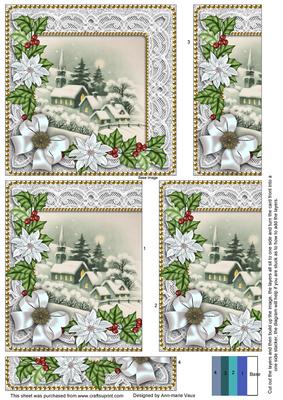 Dream Church Poinsettia 5in One Side Stacker