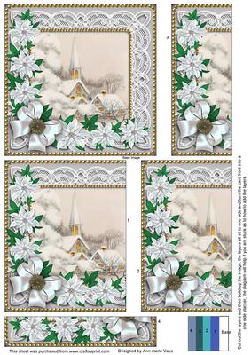 Ice Church Poinsettia 5in One Side Stacker