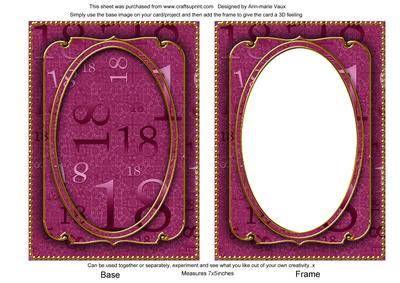 Cerise 18th Birthday 7x5in Shaker Frame and Base