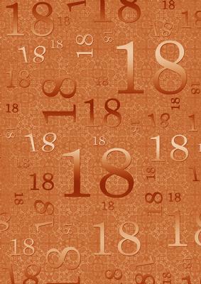 Burnt Orange Metallic 18th Birthday A4 Backing Paper