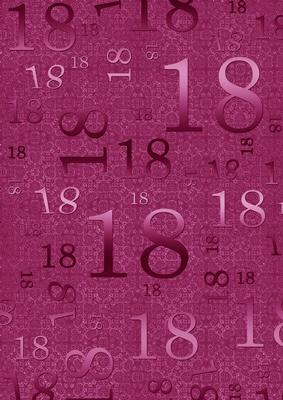 Cerise Metallic 18th Birthday A4 Backing Paper