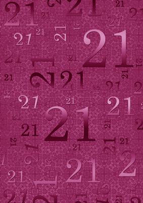 Cerise Metallic 21st Birthday A4 Backing Paper