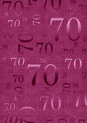 Cerise Metallic 70th Birthday A4 Backing Paper