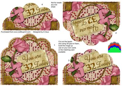Pink Rose 32 Today Cream Lace Scallop Bottom Stacker