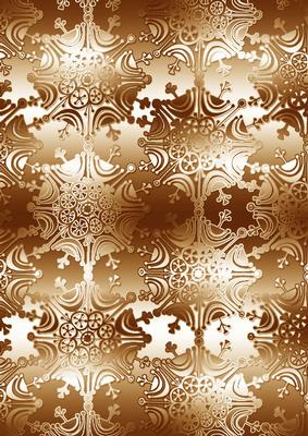 Vintage Tea Metallic Snowflake A4 Backing Paper