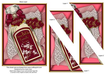 Plum Blossom Perfume 60th Birthday 7x5in Triangle Stacker