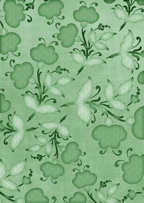 Mint Green Floral Pattern A4 Backing Paper