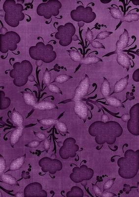 Purple Floral Pattern A4 Backing Paper