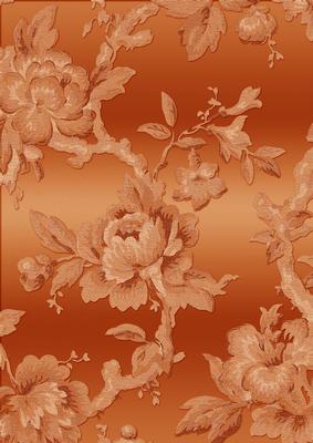 Burnt Orange Metallic All Over Rose A4 Backing Paper