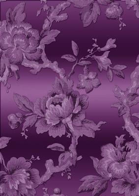 Purple Metallic All Over Rose A4 Backing Paper