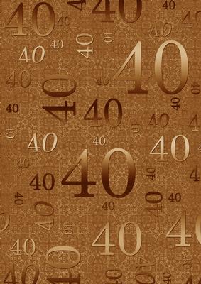 Vintage Tea Linen 40 Birthday A4 Backing Paper