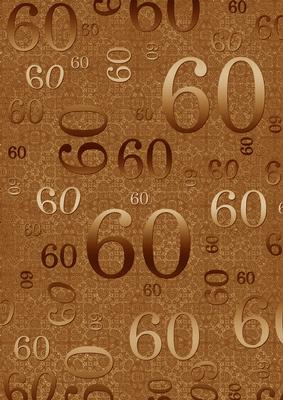 Vintage Tea Linen 60 Birthday A4 Backing Paper