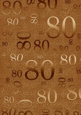 Vintage Tea Linen 80 Birthday A4 Backing Paper