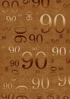 Vintage Tea Linen 90 Birthday A4 Backing Paper