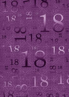 Purple Linen 18 Birthday A4 Backing Paper