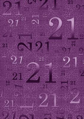 Purple Linen 21 Birthday A4 Backing Paper