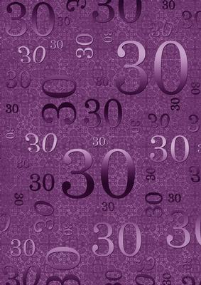 Purple Linen 30 Birthday A4 Backing Paper