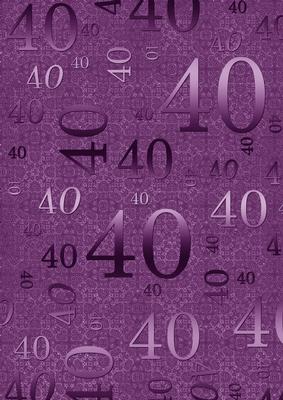 Purple Linen 40 Birthday A4 Backing Paper