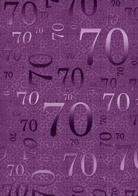 Purple Linen 70 Birthday A4 Backing Paper