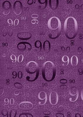 Purple Linen 90 Birthday A4 Backing Paper