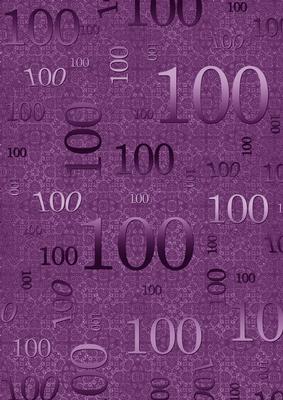 Purple Linen 100 Birthday A4 Backing Paper