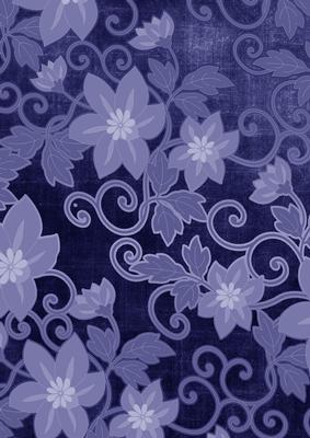 Blue All Over Floral A4 Backing Paper