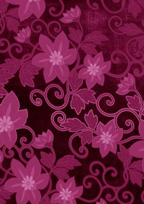 Cerise All Over Floral A4 Backing Paper