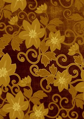 Gold All Over Floral A4 Backing Paper