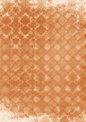 Burnt Orange Old Lace Check A4 Backing Paper