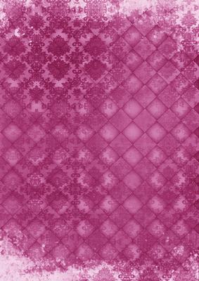 Cerise Old Lace Check A4 Backing Paper