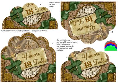 Coffee Lily Green 18 Today Scallop Lace Bottom Stacker