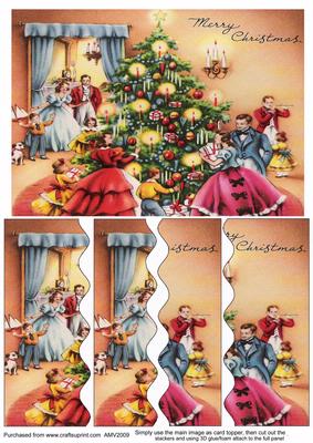 Around the Christmas Tree Wavy Side Stacker