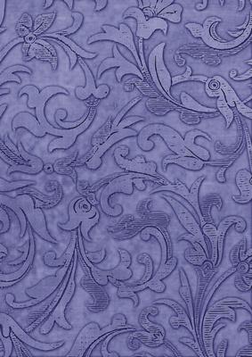 Dark Blue Vintage Calico Swirl A4 Backing Paper