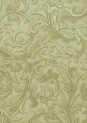 Olive Vintage Calico Swirl A4 Backing Paper