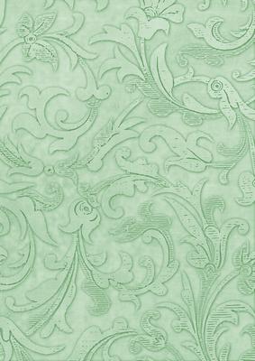 Mint Green Vintage Calico Swirl A4 Backing Paper