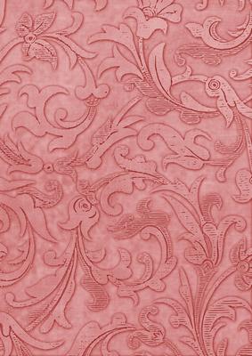 Red Vintage Calico Swirl A4 Backing Paper