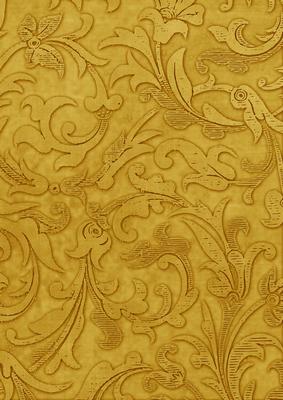 Gold Vintage Calico Swirl A4 Backing Paper