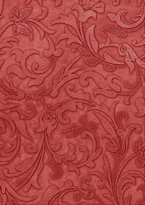 Dark Red Vintage Calico Swirl A4 Backing Paper