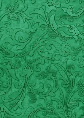 Dark Green Vintage Calico Swirl A4 Backing Paper