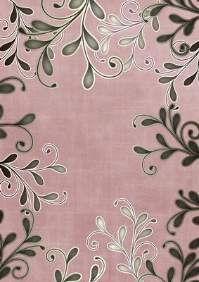 Dusky Pink Coloured Silver Swirls A4 Backing Paper