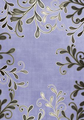 Blue Coloured Silver Swirls A4 Backing Paper