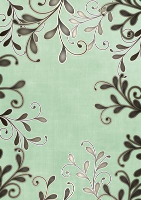 Mint Green Coloured Silver Swirls A4 Backing Paper