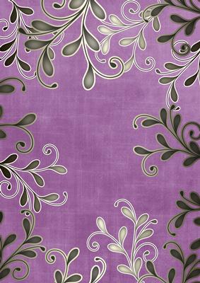 Purple Coloured Silver Swirls A4 Backing Paper