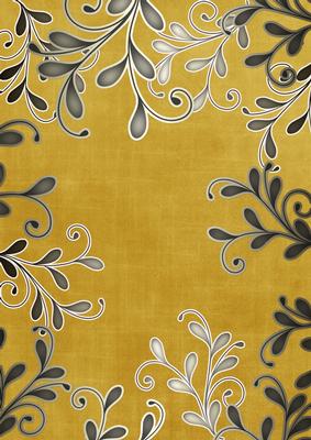 Gold Coloured Silver Swirls A4 Backing Paper