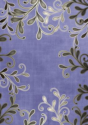 Dark Blue Coloured Silver Swirls A4 Backing Paper
