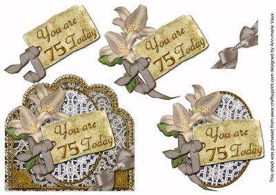 Silver Coffee Lily 75 Today Scallop Lace Step by Step Sheet