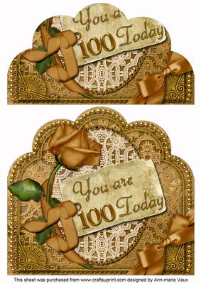 Gold Rose 100 Today Giant 8in Scallop Bottom Stacker