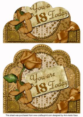 Gold Rose 18 Today Giant 8in Scallop Bottom Stacker