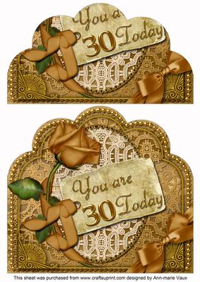 Gold Rose 30 Today Giant 8in Scallop Bottom Stacker