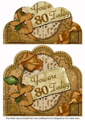 Gold Rose 80 Today Giant 8in Scallop Bottom Stacker